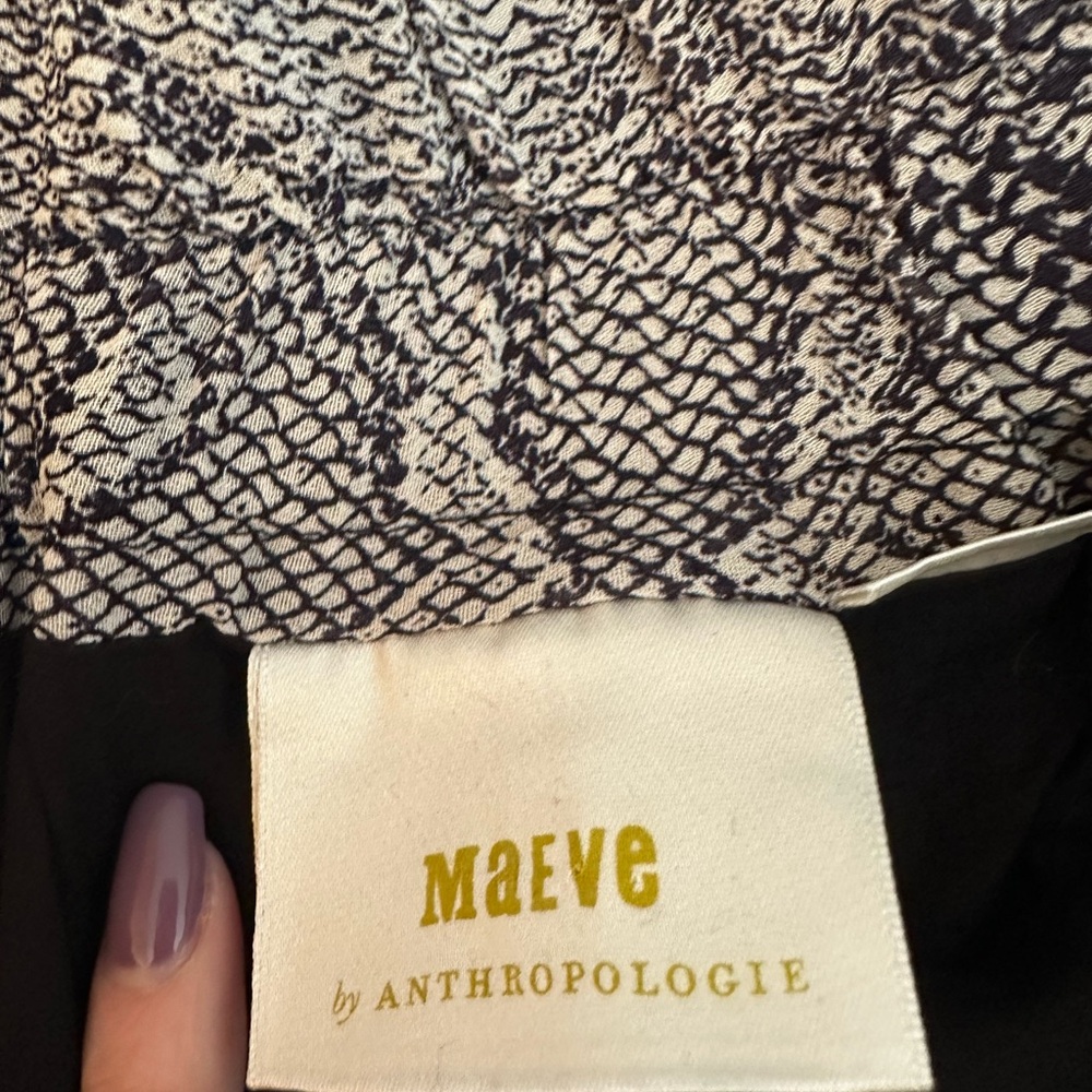 Maeve by Anthropologie Black and White Patterned skirt